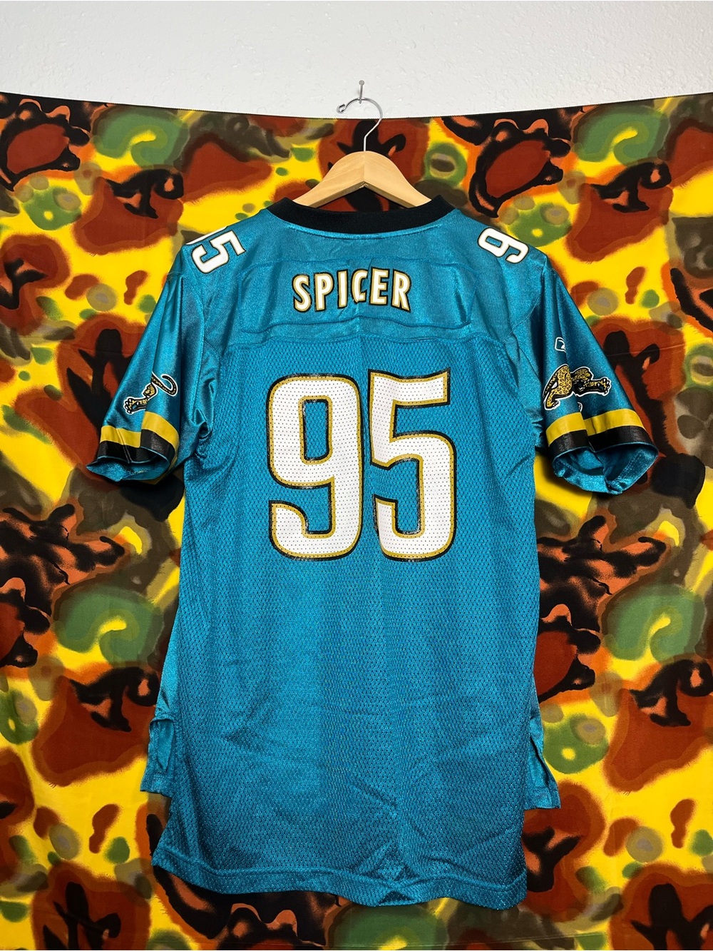 Vintage Jacksonville Jaguars Reebok Jersey Spicer YXL Size SEE MEASUREMENTS